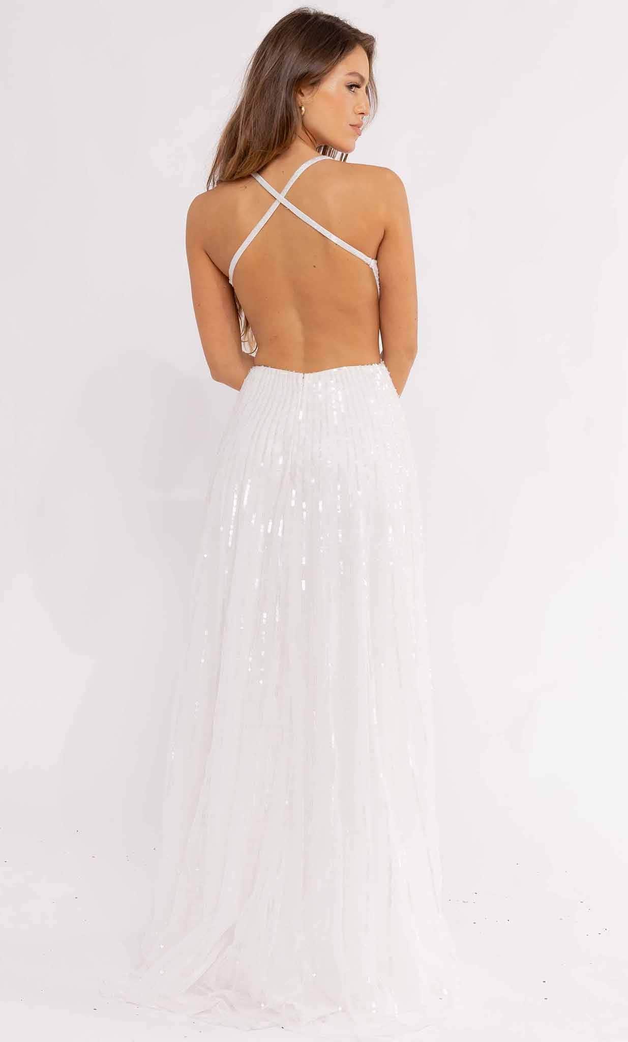 Primavera Couture 3957 - Beaded Butterfly A-Line Prom Gown - view 6