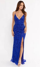 Primavera Couture 3958 - V-Neck Beaded Prom Dress