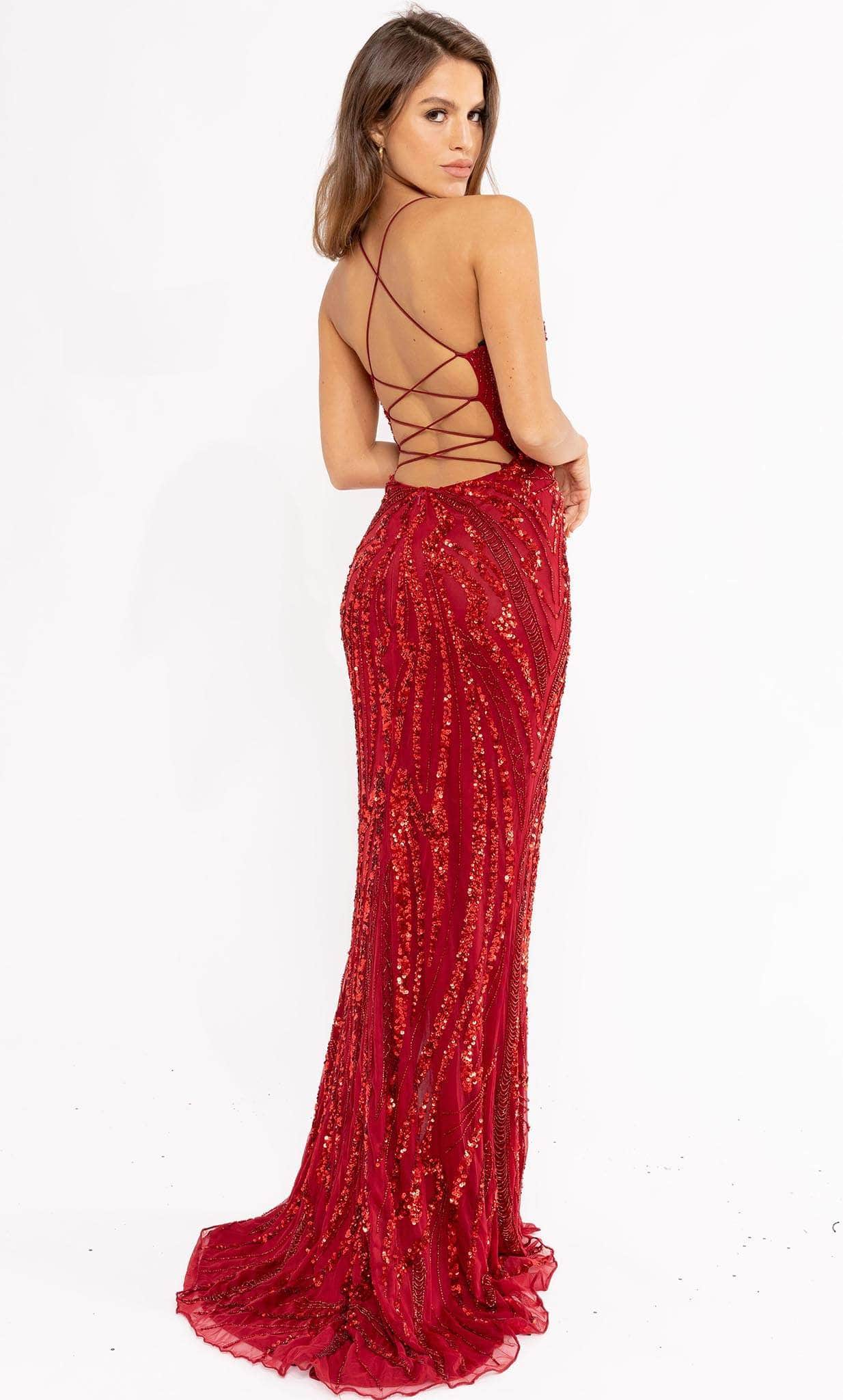 Primavera Couture 3958 - V-Neck Beaded Prom Dress - view 5