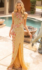 Primavera Couture 3964 - Asymmetrical Sequin Embellished Prom Dress - view 4