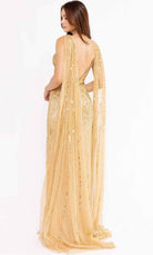 Primavera Couture 3971 - Sequined Prom Gown with Cape