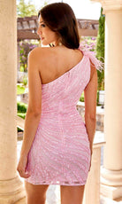 Primavera Couture 4004 - Asymmetrical Feather Cocktail Dress - view 4
