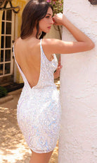 Primavera Couture 4013 - Fitted V-Neck Cocktail Dress - detail view