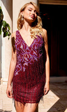 Primavera Couture 4031 - Tassels Sheath Cocktail Dress - view 5