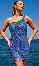 Primavera Couture 4035 - Fitted Fringe Homecoming Dress - detail view
