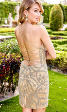 Primavera Couture 4037 - Scoop Bead Embellished Cocktail Dress - detail view