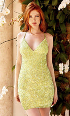 Primavera Couture 4038 - Fitted Crisscross Back Cocktail Dress