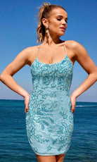 Primavera Couture 4040 - Floral Motif Homecoming Dress - designer cocktail dress at Silhouette Dresses