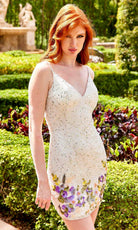 Primavera Couture 4049 - Open Back Sleeveless Cocktail Dress - back view