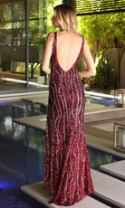 Primavera Couture 4103 - Plunging Sequin Prom Dress
