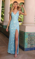 Primavera Couture 4110 - Scroll Motif Prom Dress - view 11