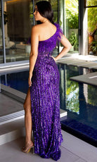Primavera Couture 4112 - Feather Fringed Sheath Prom Dress - view 7