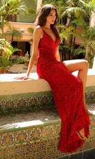Primavera Couture 4113 - Spaghetti Strap Beaded Prom Dress - view 10