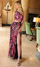 Primavera Couture 4119 - Sequin Cutout Prom Dress