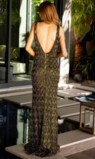 Primavera Couture 4129 - Fringe Ornate Prom Dress - back view