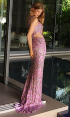 Primavera Couture 4131 - Fringed Floral Prom Dress - view 4