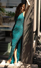Primavera Couture 4139 - Distinct Slit Sequin Prom Dress - view 6