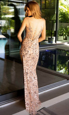 Primavera Couture 4140 - Plunging V-Neck Prom Dress