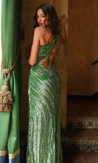 Primavera Couture 4152 - Lace Up Cutout Prom Dress - back view