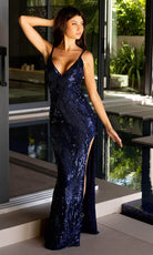 Primavera Couture 4159 - Sequin Wave Motif Prom Dress - designer prom dress at Silhouette Dresses
