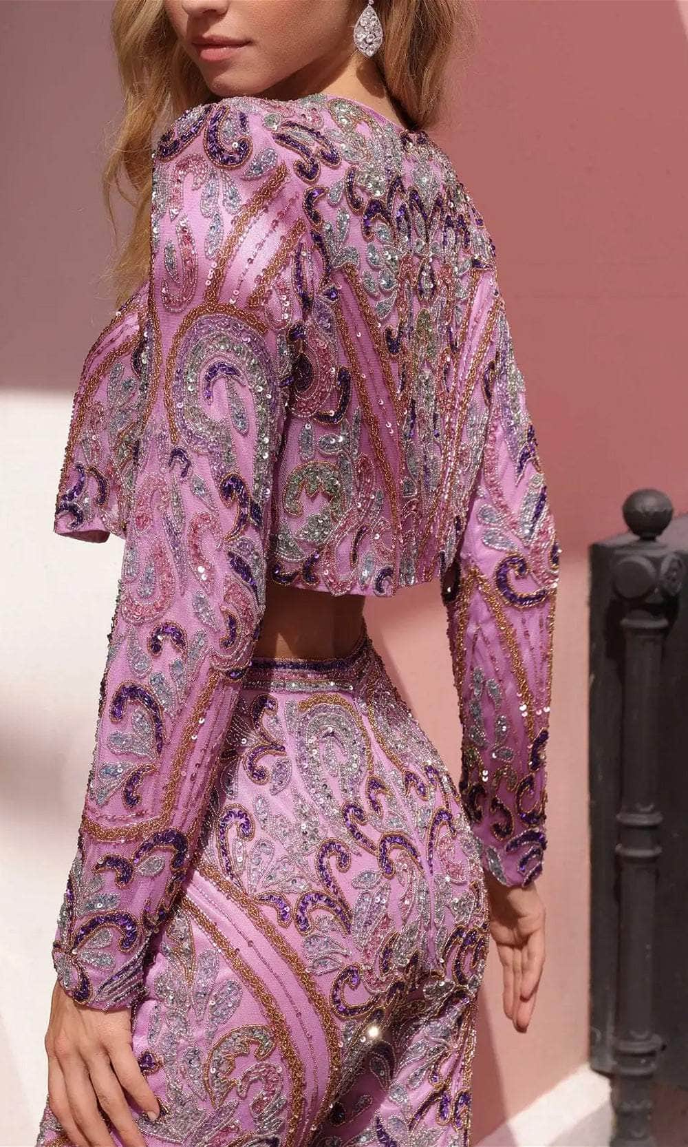 Primavera Couture 4174 - Sweetheart Three Piece Pantsuit - view 5