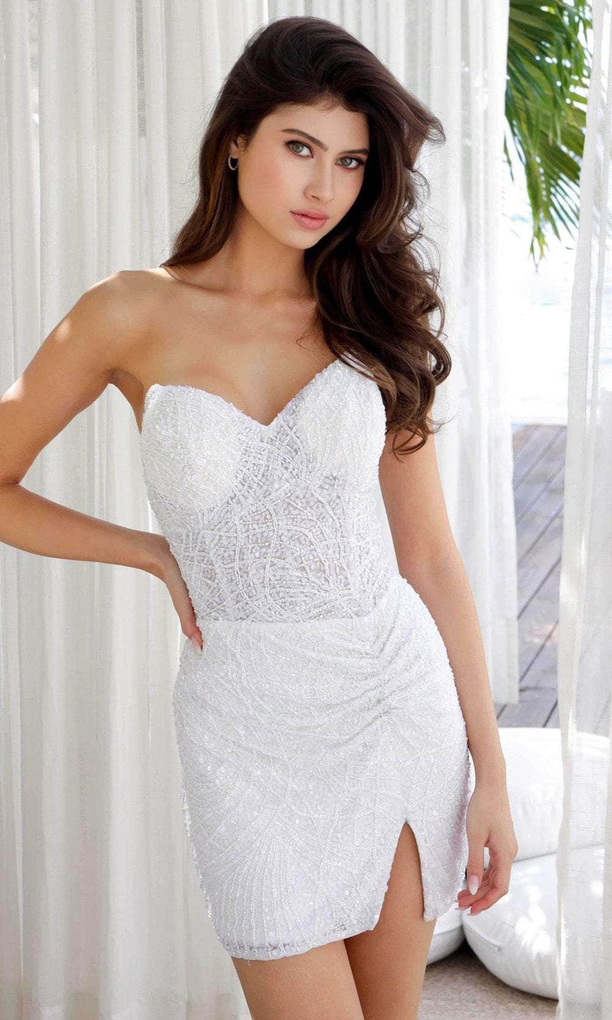 Primavera Couture 4201 - Ruched Sweetheart Cocktail Dress