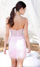 Primavera Couture 4213 - Strapless Sequins Cocktail Dress - view 4