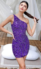 Primavera Couture 4221 - Asymmetrical Sequin Cocktail Dress - view 8