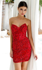 Primavera Couture 4222 - Sequin Sweetheart Cocktail Dress - view 8