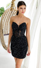 Primavera Couture 4222 - Sequin Sweetheart Cocktail Dress - back view