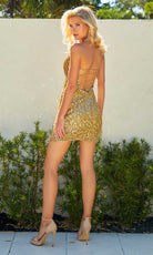 Primavera Couture 4229 - Floral Sequin Strapless Cocktail Dress