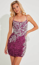 Primavera Couture 4233 - Scoop Neck Embellished Cocktail Dress - view 4