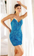Primavera Couture 4234 - Plunging Sweetheart Sheath Cocktail Dress - view 8
