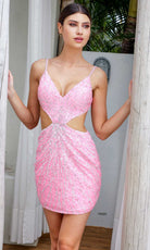 Primavera Couture 4236 - Tie Open Back V-Neck Cocktail Dress - view 6