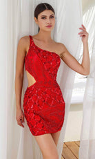 Primavera Couture 4240 - Sheath Side Keyhole Cocktail Dress - detail view