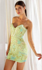 Primavera Couture 4243 - Fitted Sequin Cocktail Dress - back view