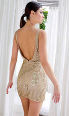 Primavera Couture 4249 - V-Neck Embellished Cocktail Dress - view 5