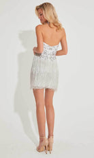 Primavera Couture 4258 - Fringe Embellished Strapless Cocktail Dress
