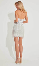 Primavera Couture 4258 - Fringe Embellished Strapless Cocktail Dress - detail view