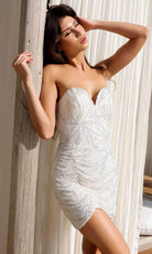 Primavera Couture 4259 - Ruched Sheath Cocktail Dress - view 5