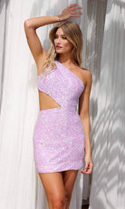 Primavera Couture 4293 - Asymmetrical Side Keyhole Cocktail Dress - view 4