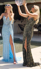 Primavera Couture 4301 - Geometric Embellished Prom Dress - view 6
