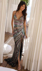 Primavera Couture 4302 - Multi-Sequin Prom Dress