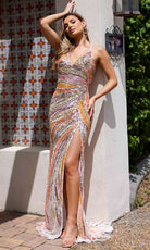 Primavera Couture 4302 - Multi-Sequin Prom Dress - view 6