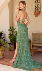 Primavera Couture 4303 - Lace Up Back Prom Dress - detail view