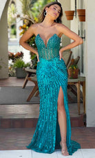 Primavera Couture 4304 - Crystalline Bodice Prom Dress - view 9