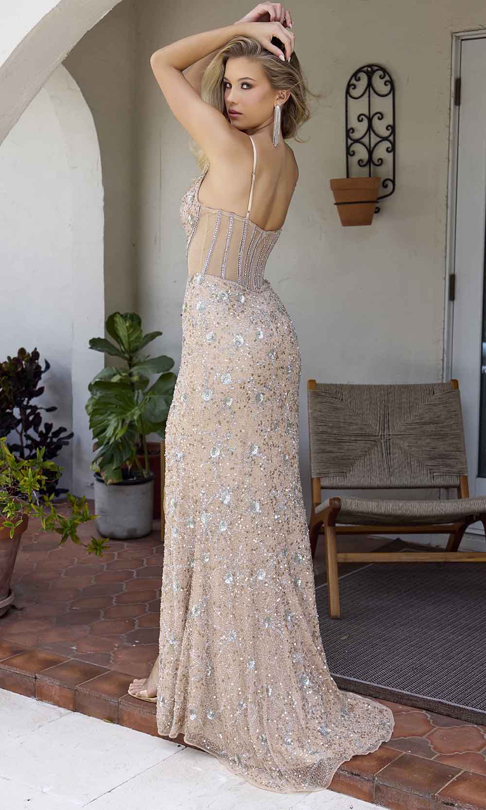 Primavera Couture 4307 - Ornate Corset Prom Dress - view 6
