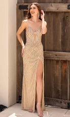 Primavera Couture 4309 - Cutout Embellished Prom Dress