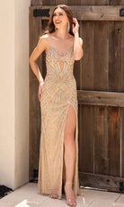Primavera Couture 4309 - Cutout Embellished Prom Dress - view 11