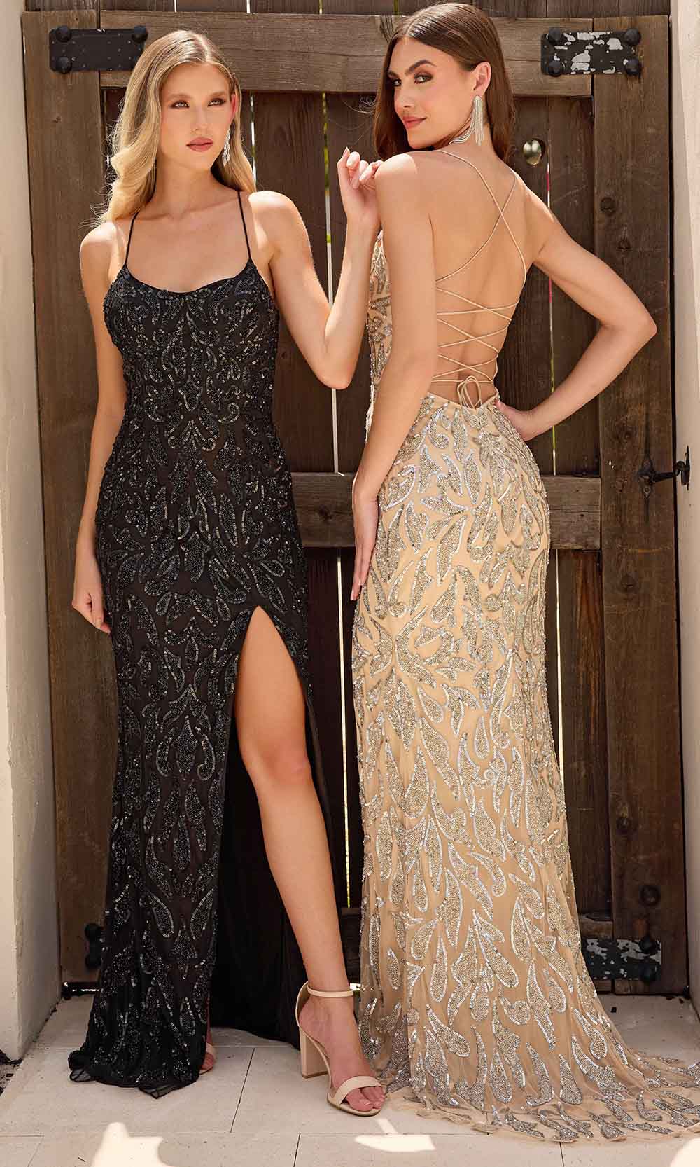 Primavera Couture 4312 - Open Lace Up Prom Dress - view 7